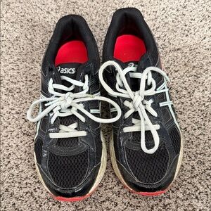 Asics Kids Sneakers - Black, Red, and White